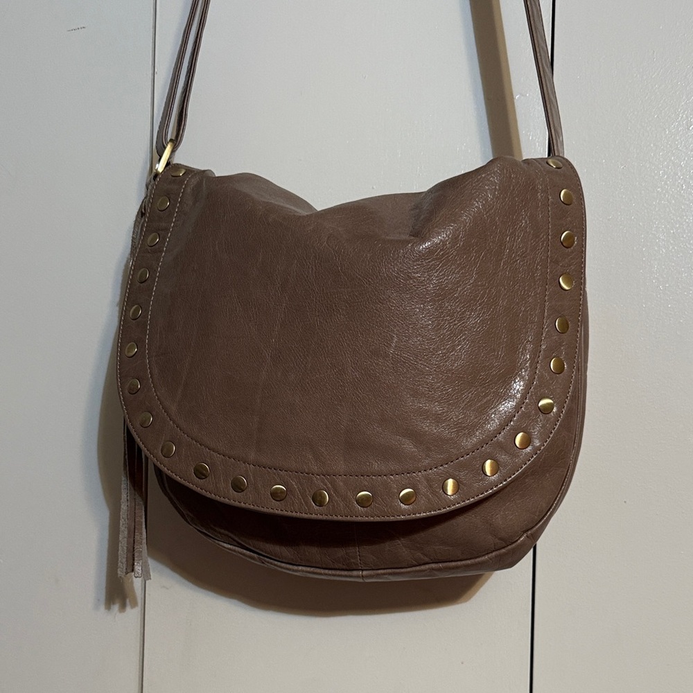 Hobo Taupe With Gold Studs